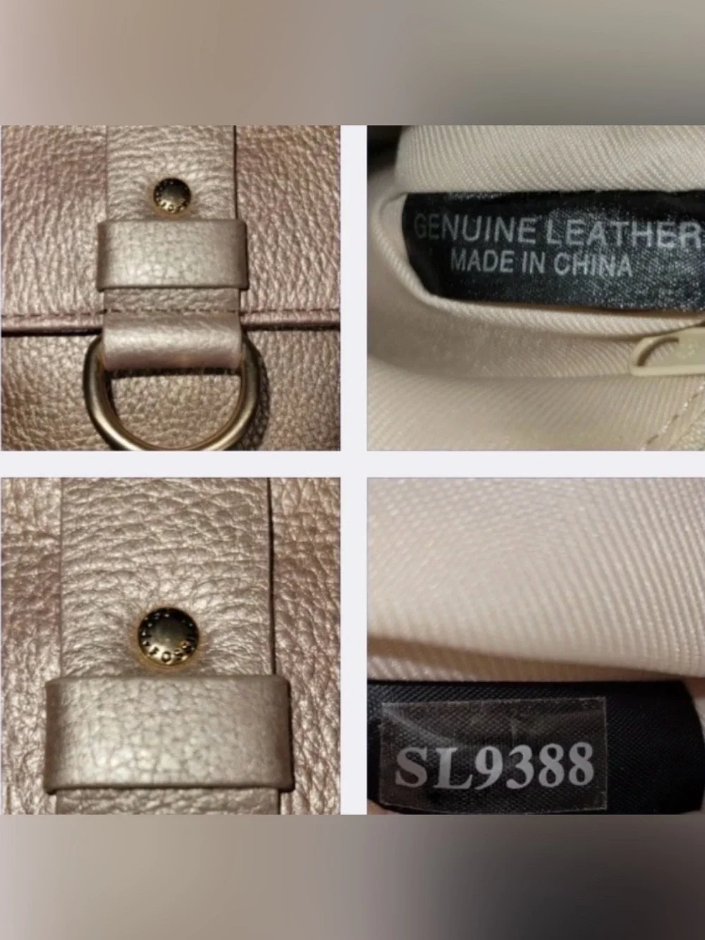 Fossil Metallic Crossbody Bag Bronze Gold Leather Vintage Y2K